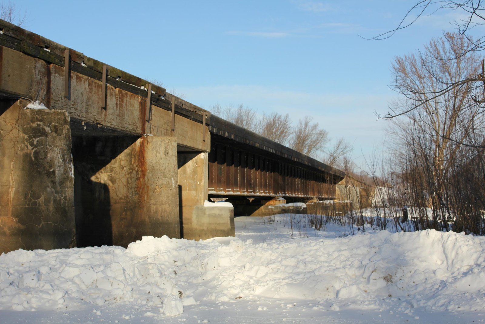 Looking north